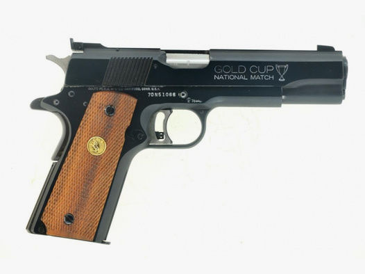 Flammneu erhaltene Pistole Colt 1911 Gold Cup Mark IV Series 70 National Match Kal. .45 ACP, 1a!!!