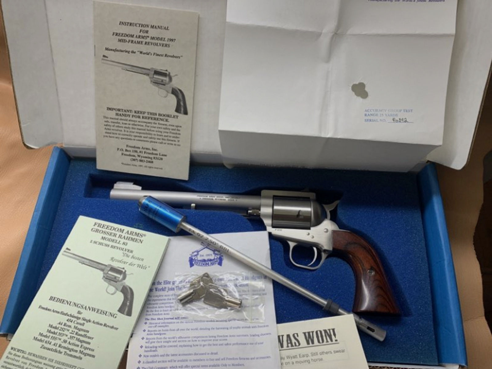 Freedom Arms Revolver .45 long Colt Premier Grade!!!