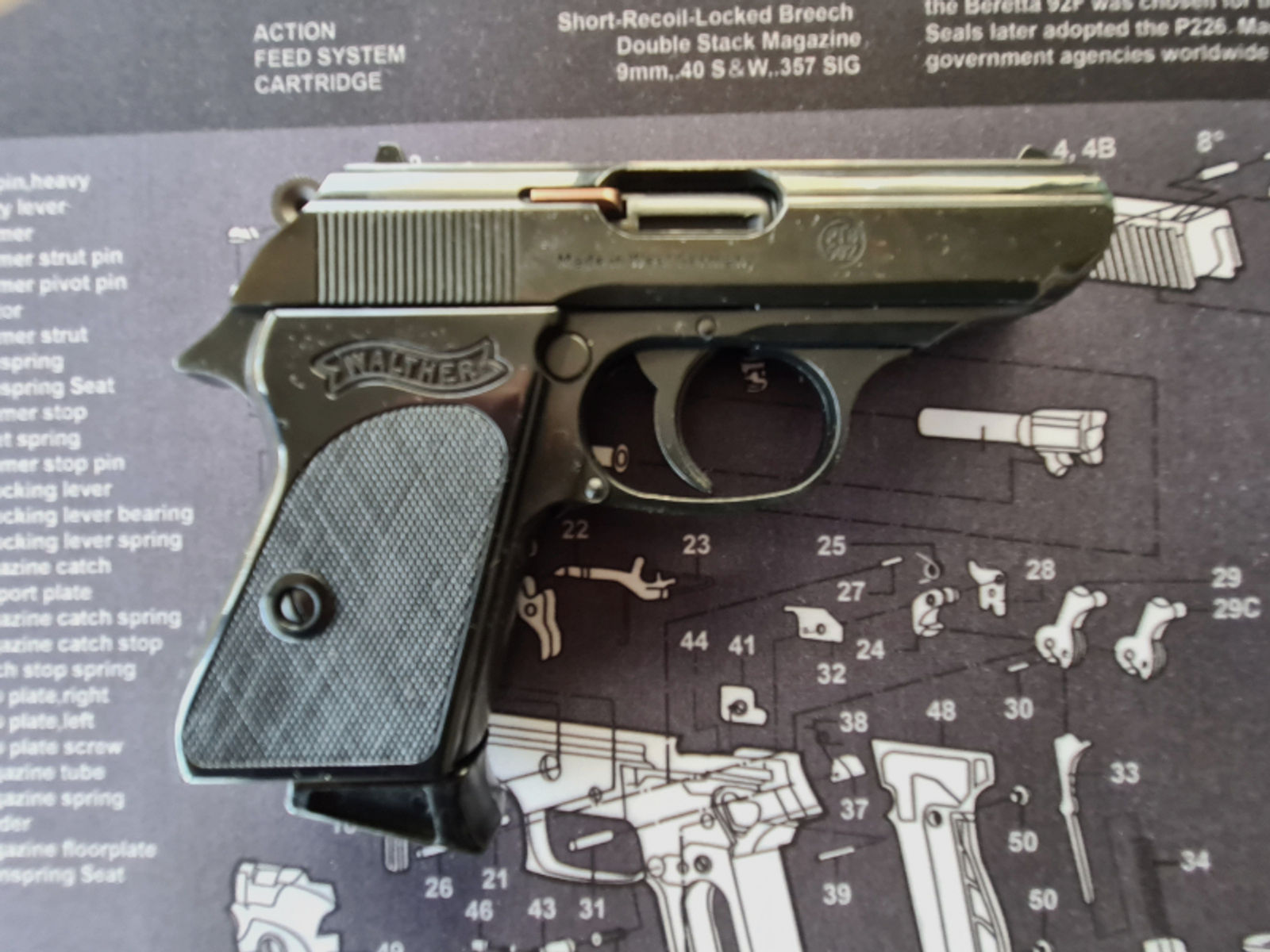 Gas und Knall Pistole Walther PPK 8mm,  Sehr guter Zustand