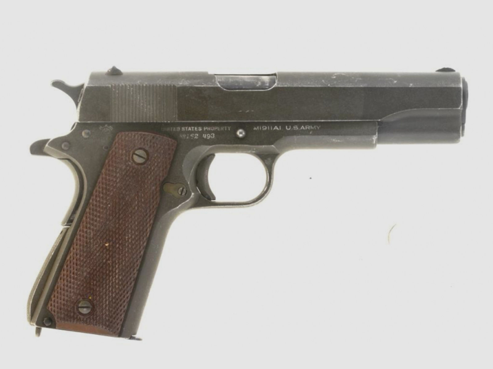 Armeepistole Ordonnanzwaffe Selbstladepistole Colt M 1911 A 1 Government Kal. .45 ACP Bj. 1944, 1a!