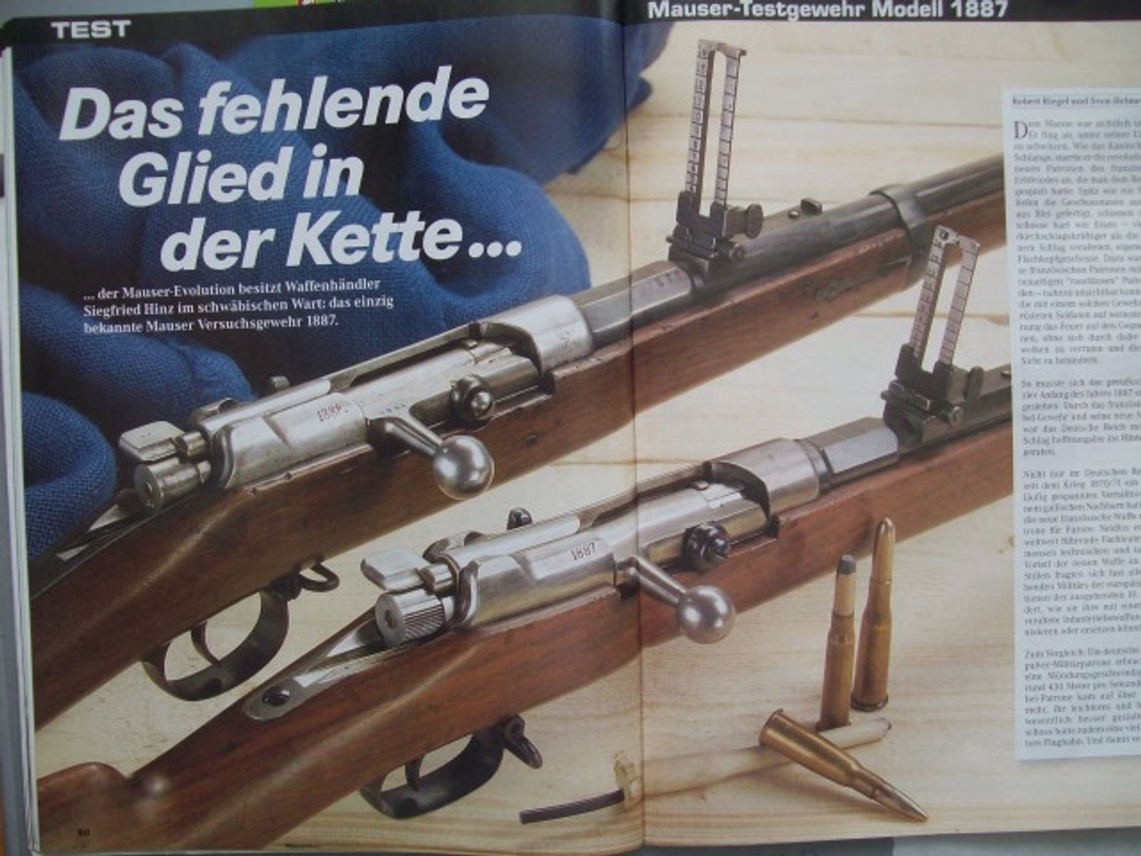 Visier-Heft -- ** Eine Rarität -- Mauser -Testgewehr Modell 1887 **