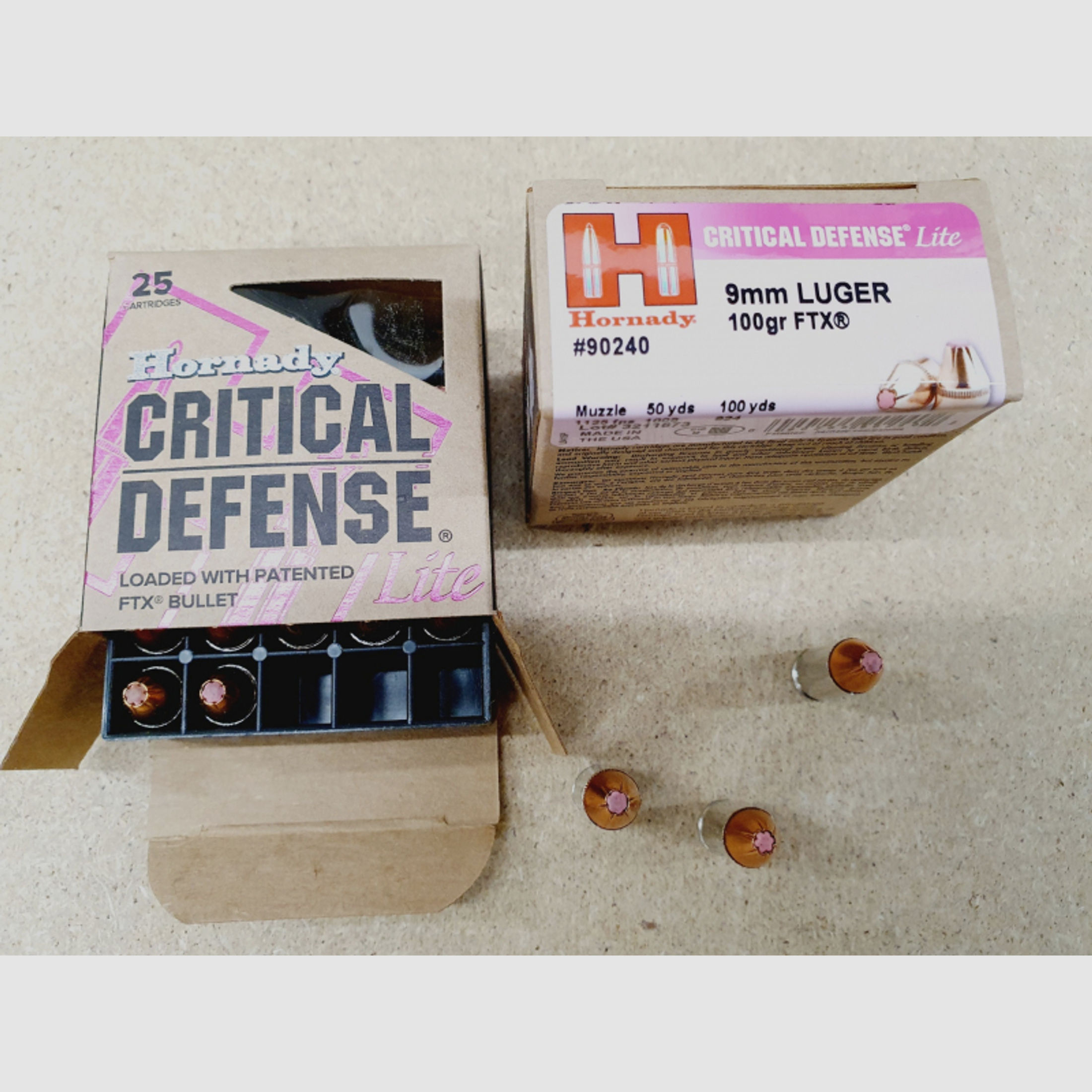 9mm/100grs FTX Hornady Critical Defence 25 Stk. #90240