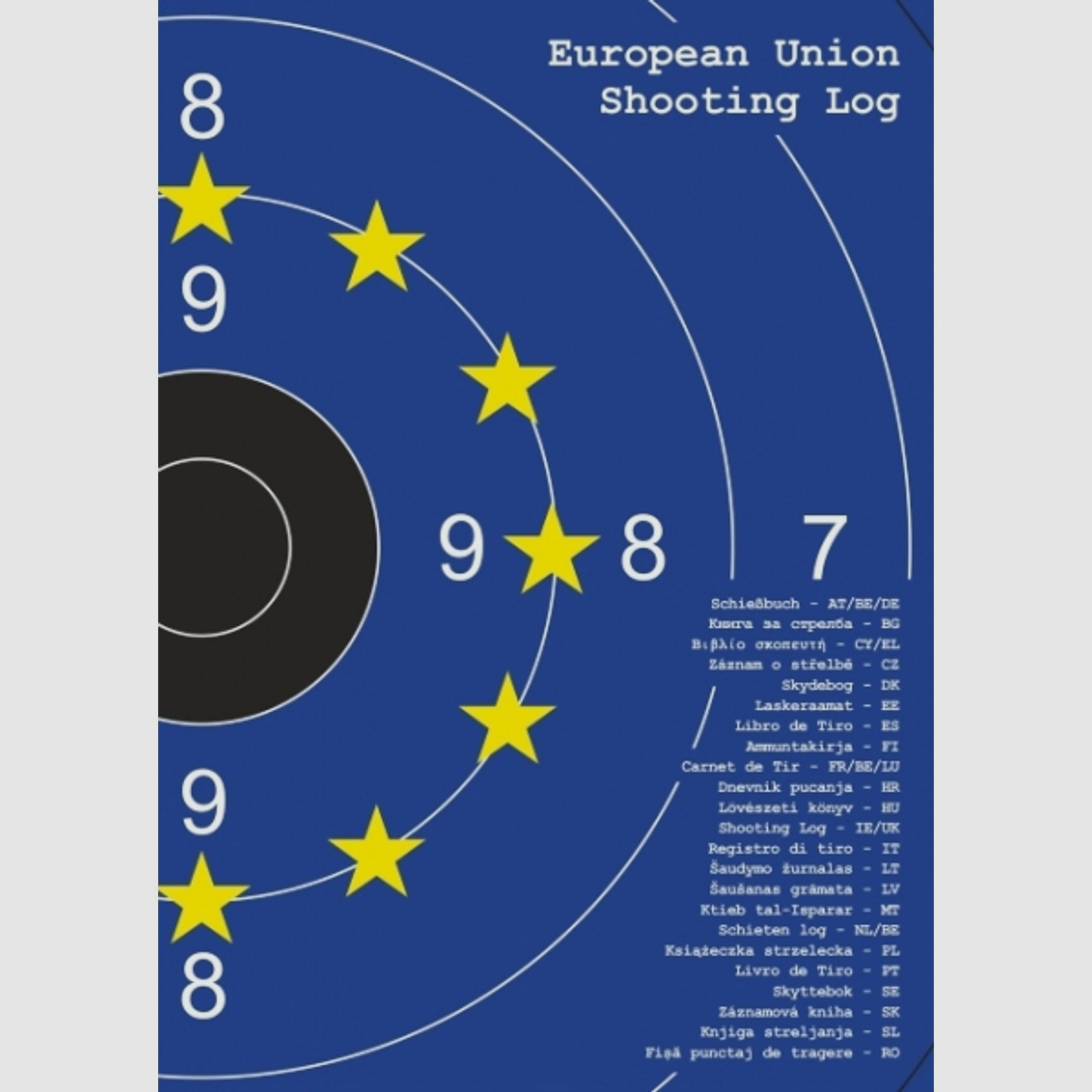 Schießbuch | Schiessbuch Sportschützen - Motiv Europäische Union