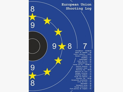 Schießbuch | Schiessbuch Sportschützen - Motiv Europäische Union