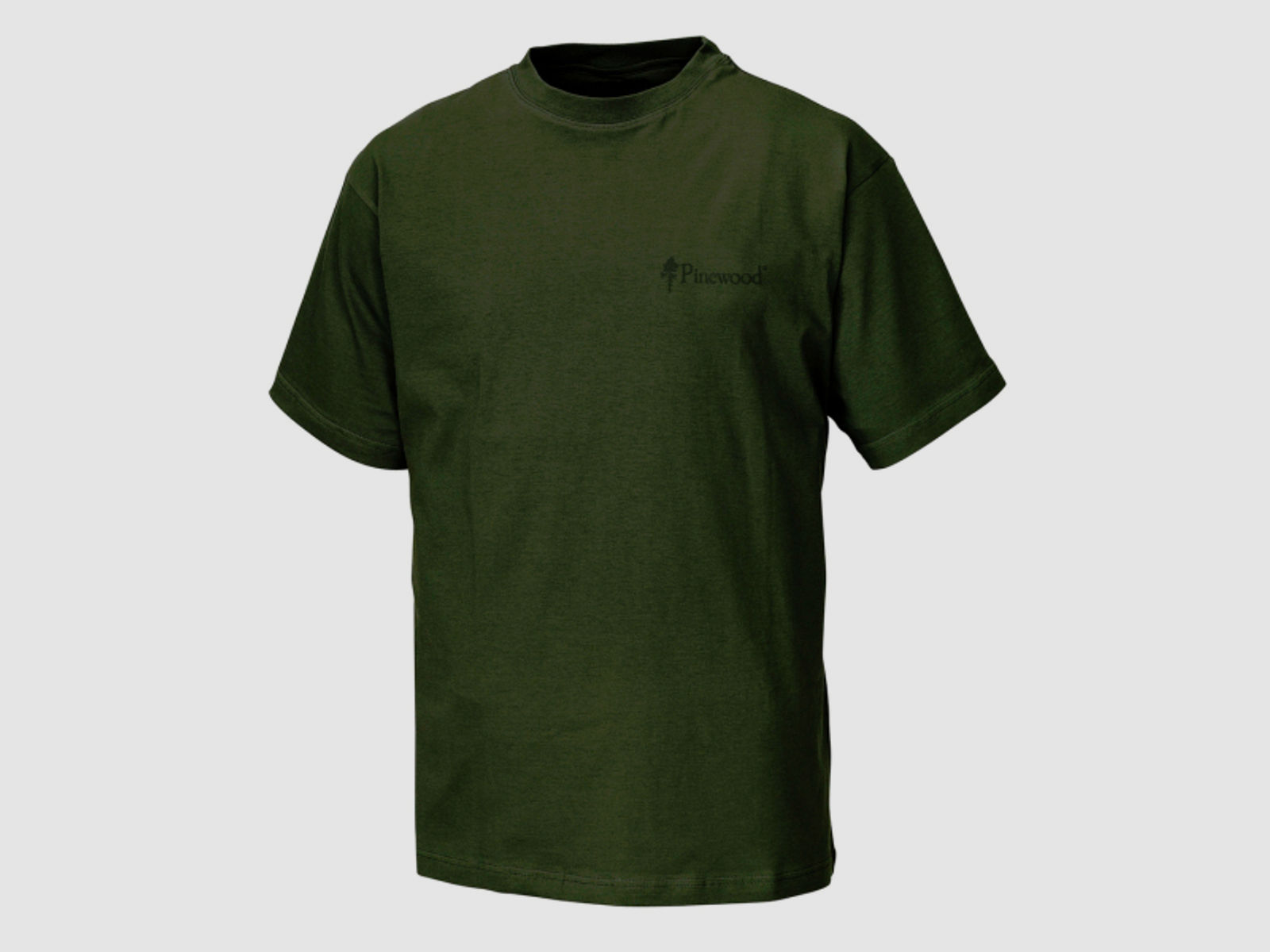 -60% ! Pinewood Baumwoll T-Shirt "DOPPELPACK" grün 90% Baumwolle Rundhals, 2 Shirts in der Größe S