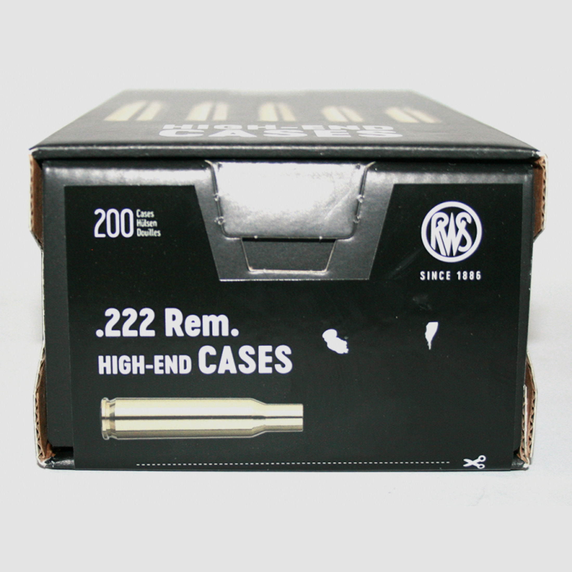 200 Stück NEUE RWS Hülsen .222 Rem. RUAG High End Cases | Wiederladehülsen NEU Boxer ohne Zünder!