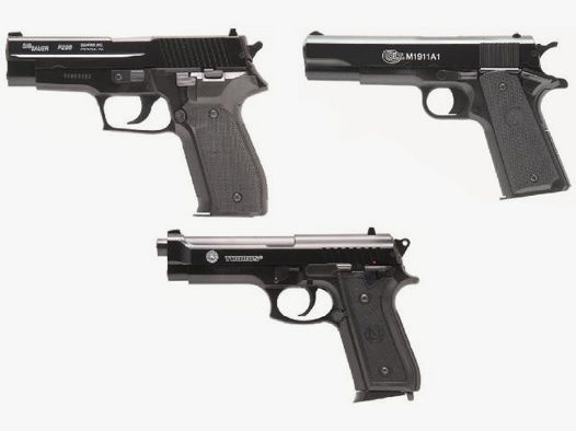 COLT 1911 aus Metall oder Taurus PT92, SigSauer P226, S&W M4505, M&P40, Beretta, P38 Mauser