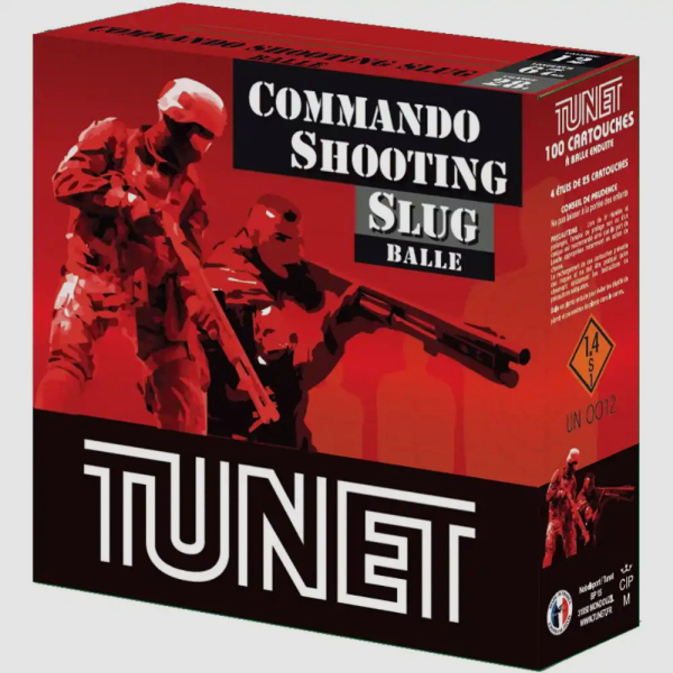 100 Schuss TUNET Commando Slug 28g 12/67,5MM Flinte IPSC Training 12 / 67 Shotgun Munition 420 m/s