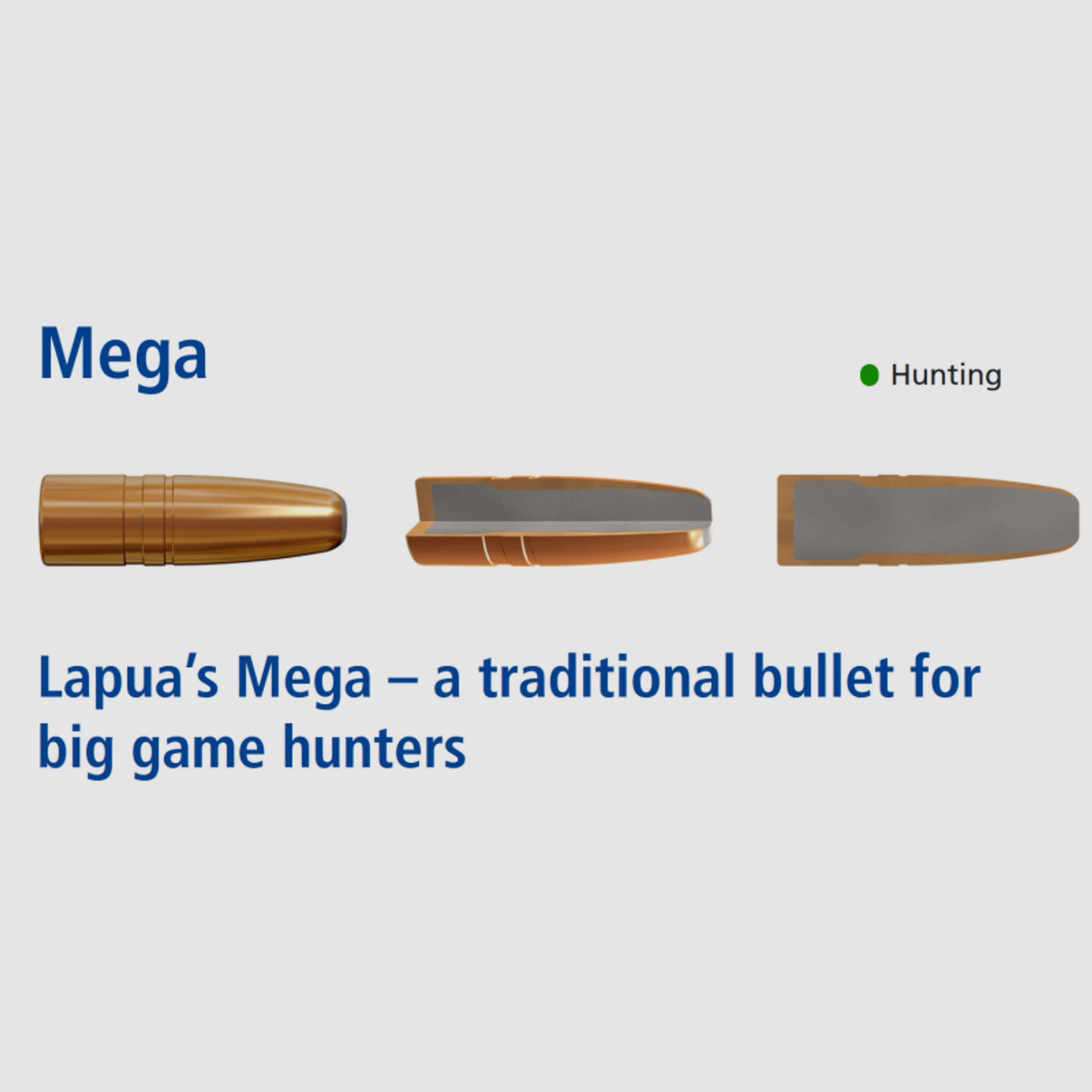 100 Stück LAPUA MEGA Teilmantel Jagd Geschosse .308 (7,62mm) 150grs / 9,7g #E469 | #4PL7057 | bonded