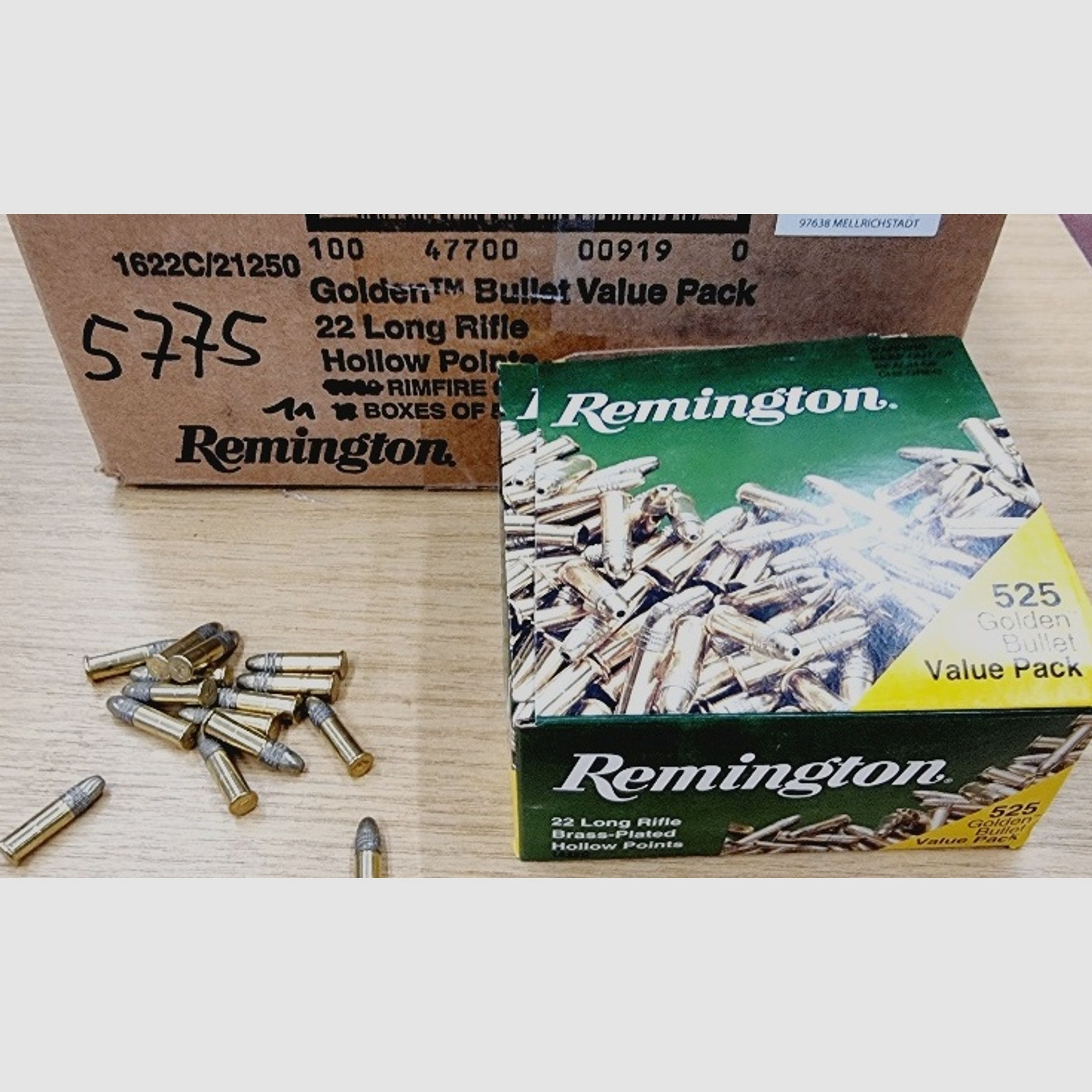 .22LR/36grs HP Remington Golden Bullet HV verkupfert Value Pack 5775 Stk. #21250# Angebot !!