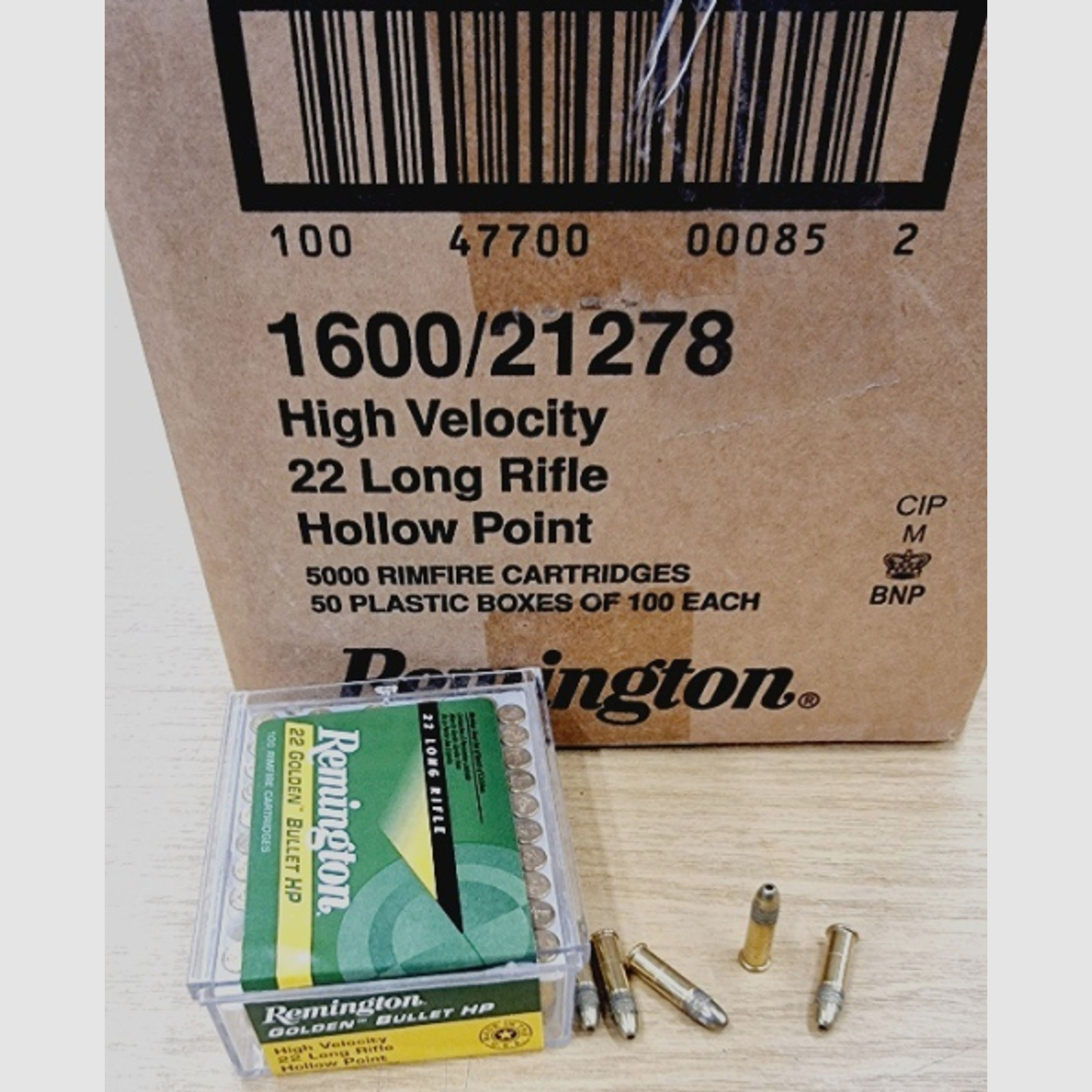 .22LR/36grs HP Remington Golden Bullet HV verkupfert 5000 Stk. #21278# Angebot !!