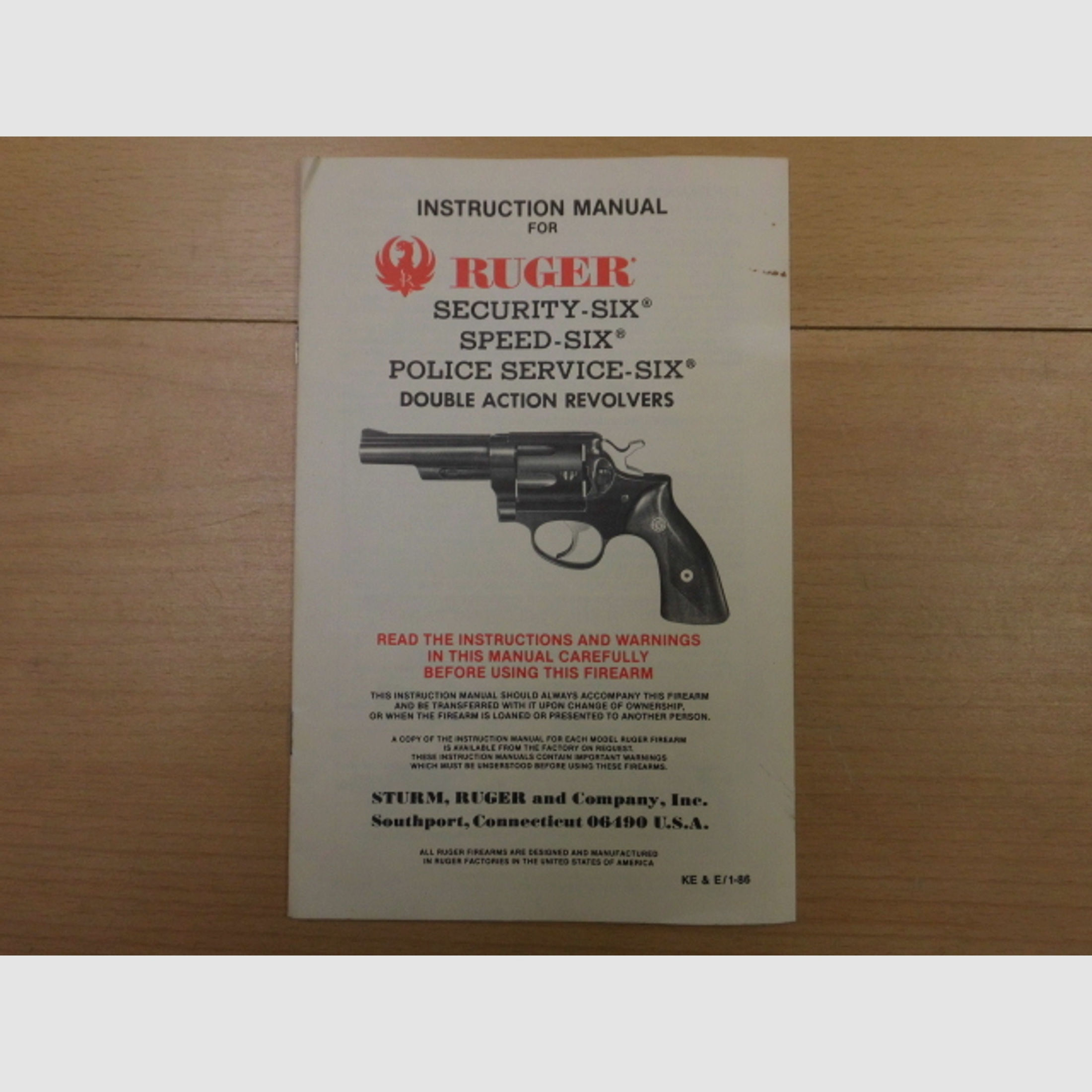 Bedienungsanleitung RUGER Revolver