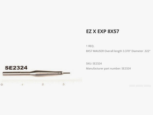 LEE SE2324 Spare Expander Decapper ROD 8x57 IS JS Mauser .325 WSM | Ausstoßer Spindel für Kalibrierm