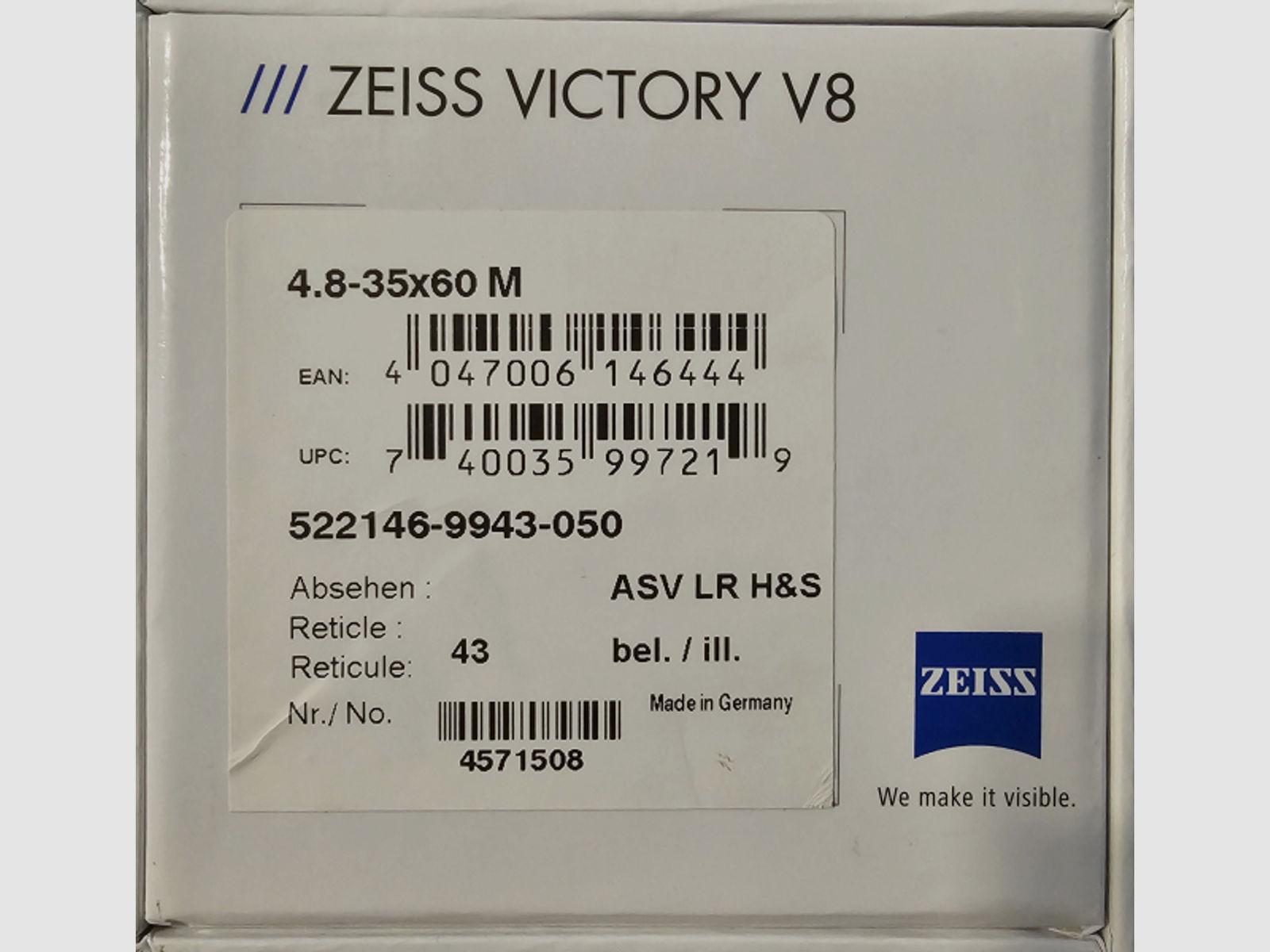 Zeiss Victory V8 4,8-35x60 M ASV LR H&S Abs. 43, InfiRay CH50 V2, INNOMOUNT Tikka, Adapter