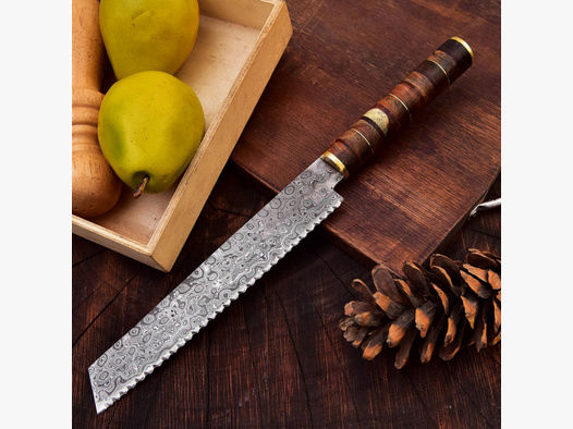 Custom Damascus Steel Chef Knife Damast Küchen Messer With WOOD Handle