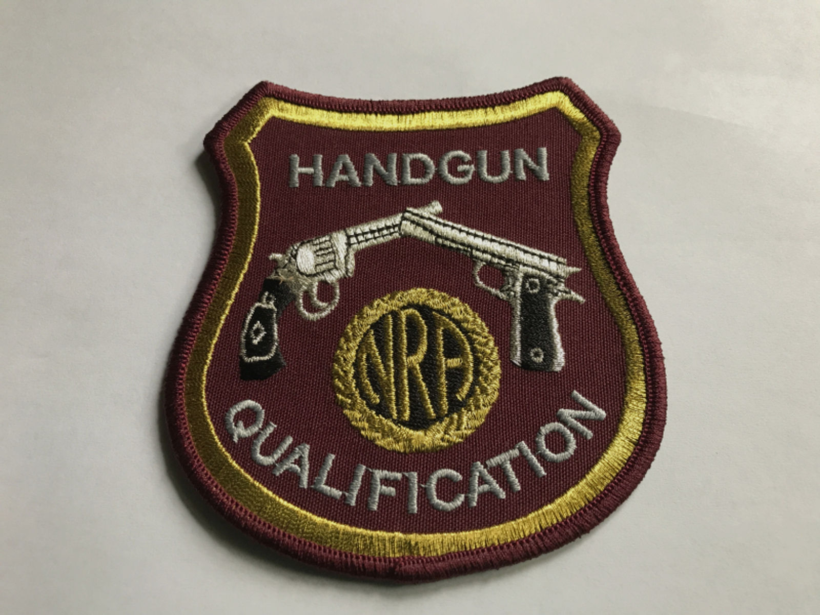 Aufnäher National Rifle Association, NRA, Handgun Qualification
