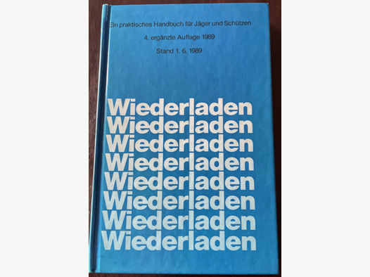 Buch Wiederladen Dynamit Nobel 4. Auflage