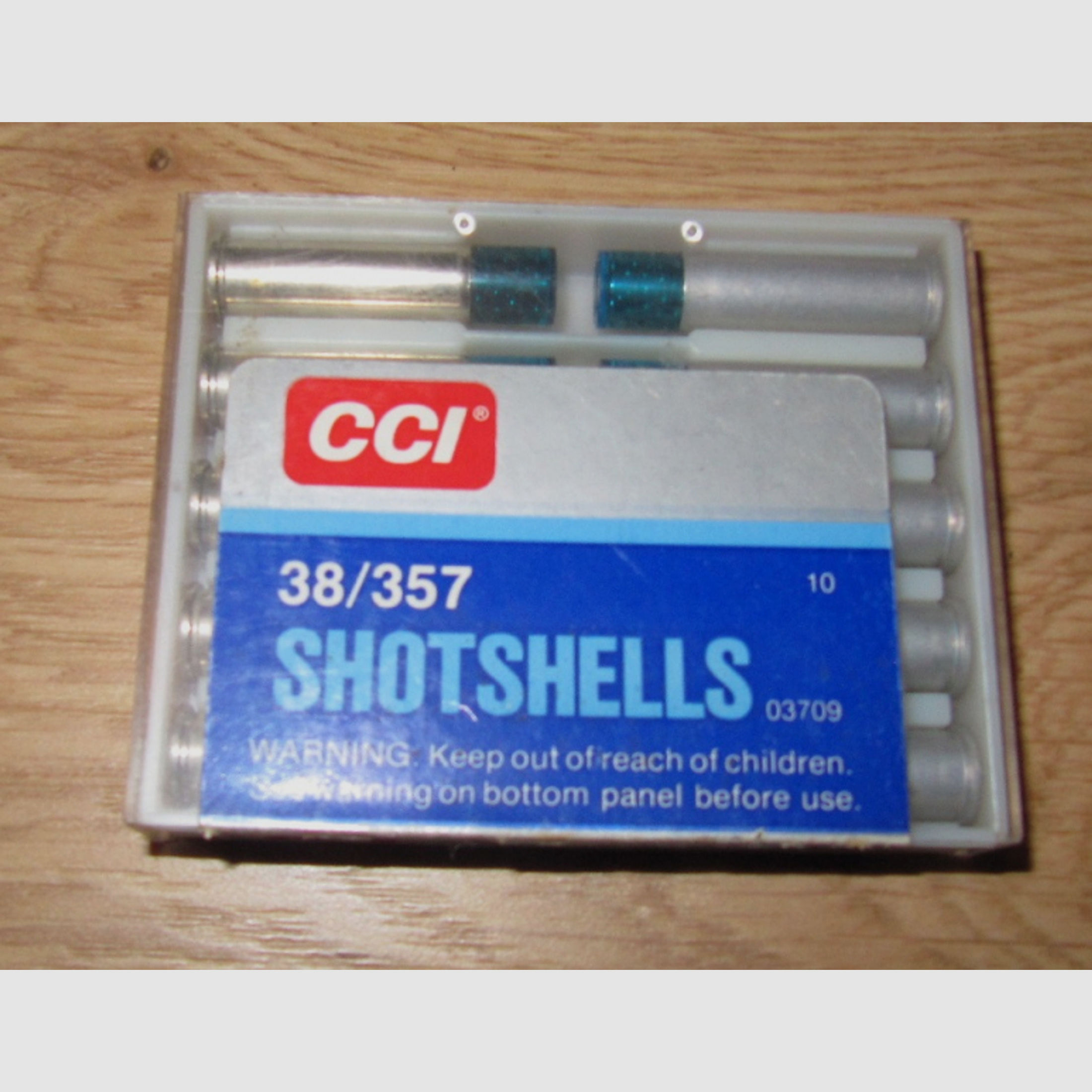 Packung mit 10 Schrotpatronen CCI Kal.38Spezial/.357Magnum, Shotshells No. 9
