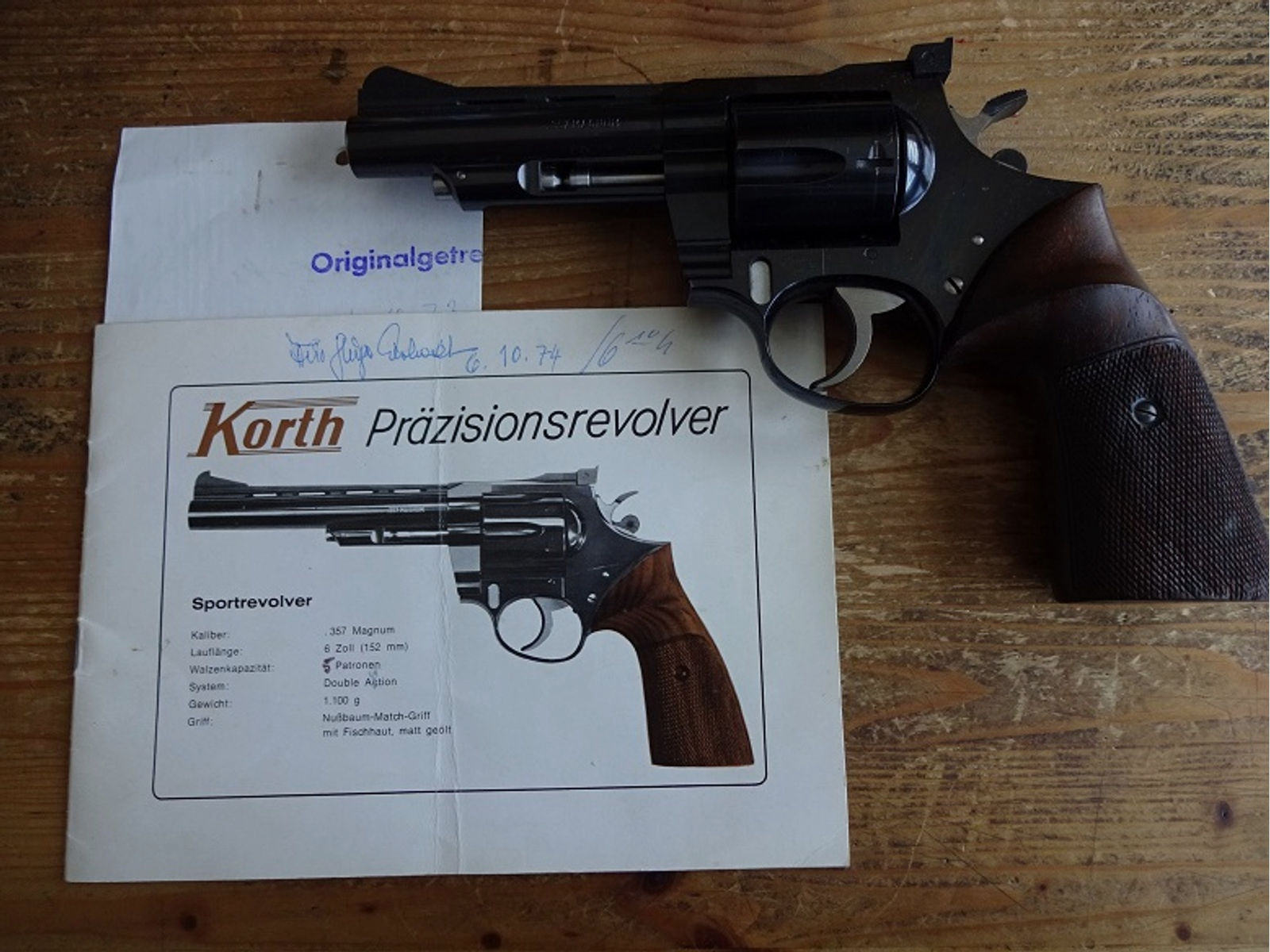 Korth Revolver .357 Magnum 4" 1974 TOP