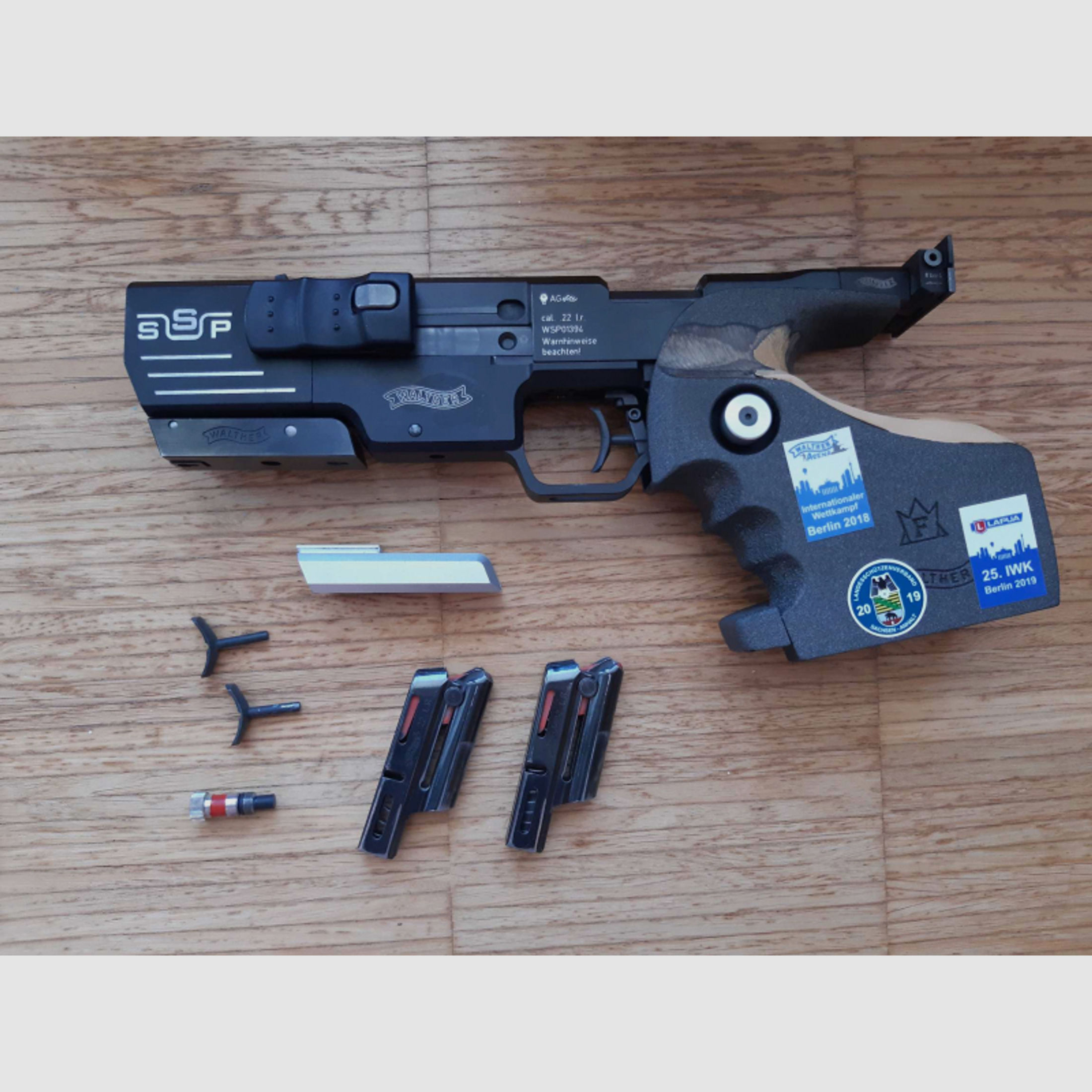 Walther SSP Griff M - KK - .22lr + Koffer + Zubehör