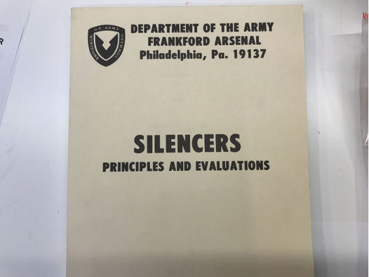 SILENCERS Schalldämpfer Grundsätze Buch US Army