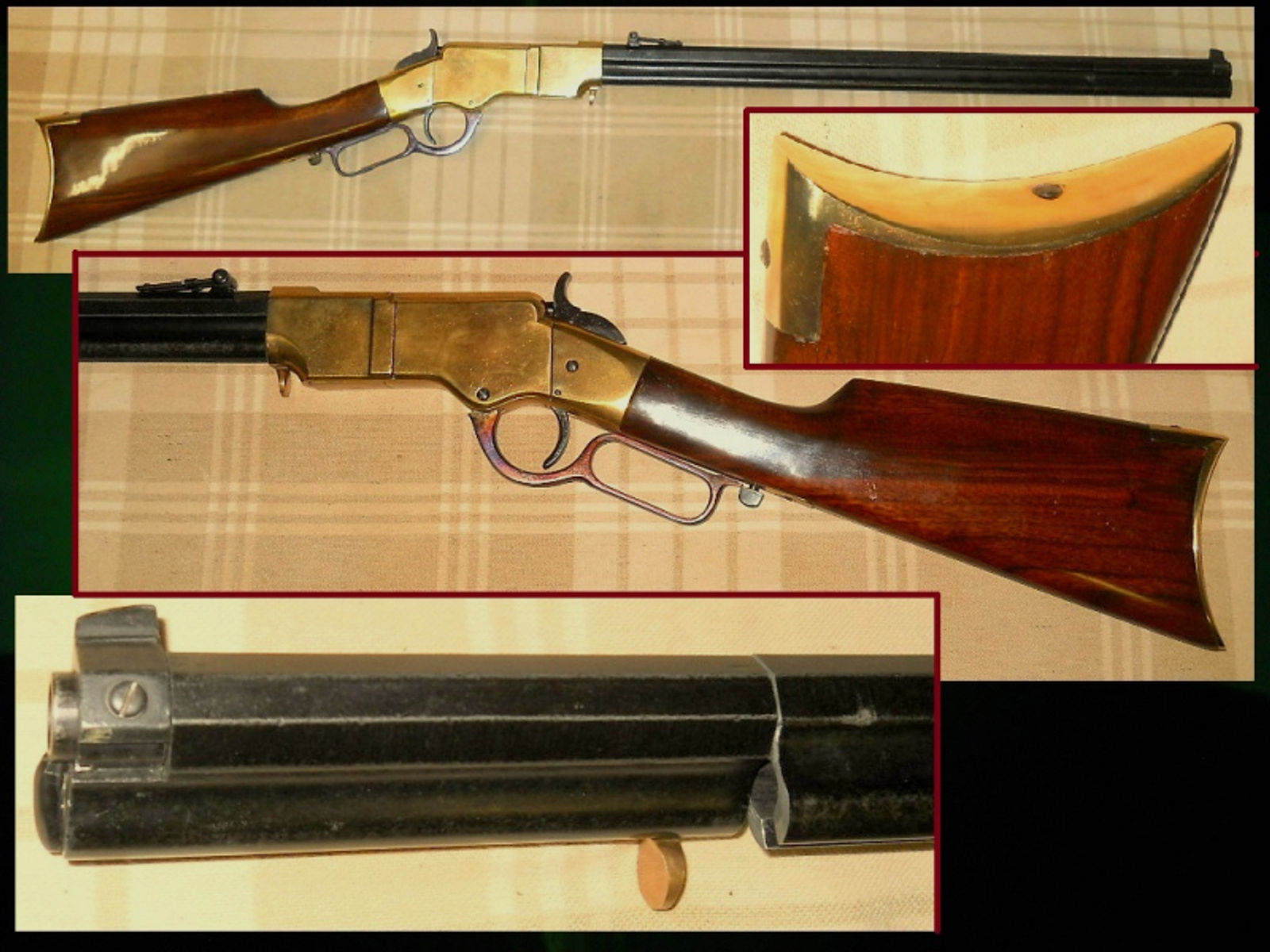 === Deko/Modell 1860 Henry Rifle (Einzelstück)ähnl. Volcanic Winchester 1866 no Colt Franklin Mint