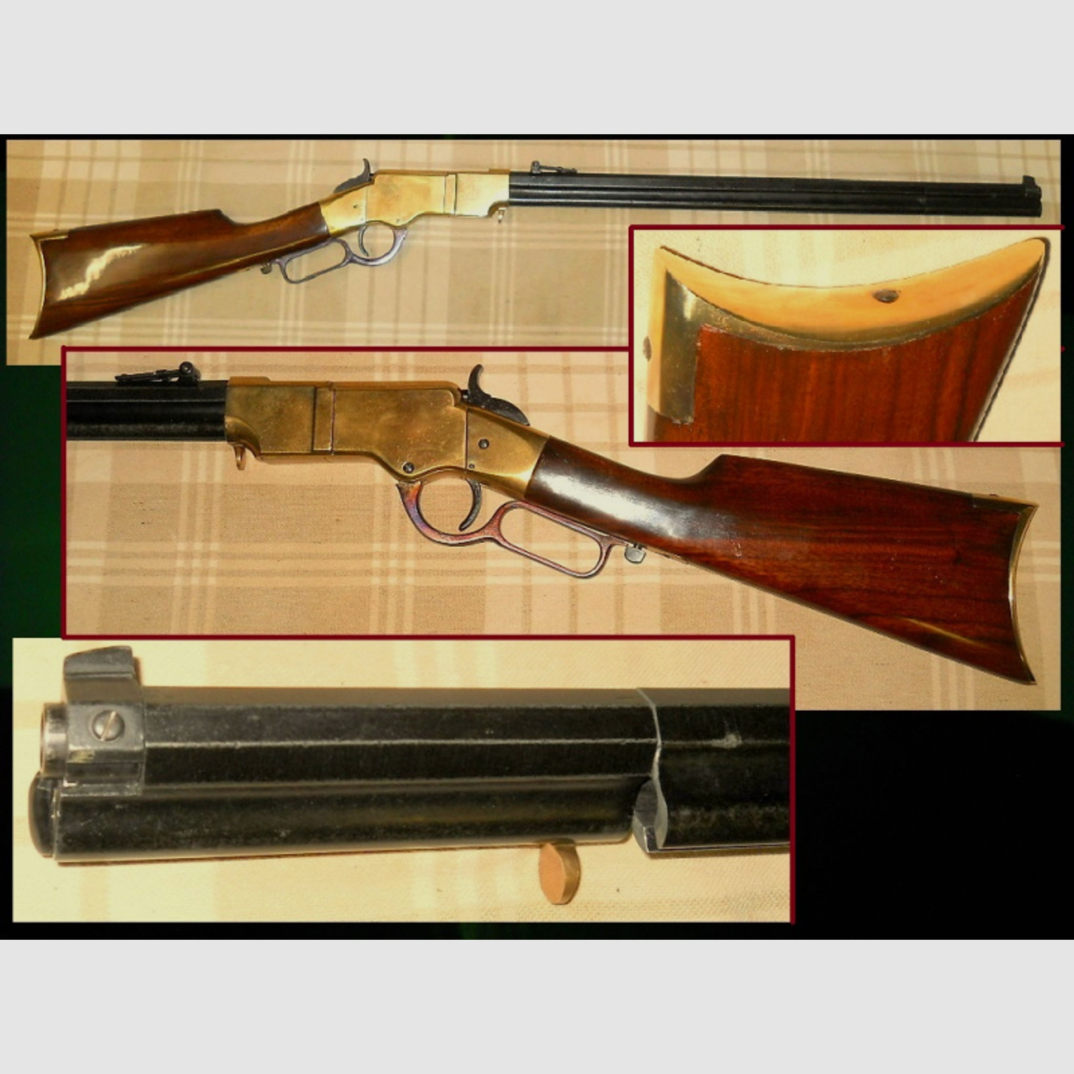 === Deko/Modell 1860 Henry Rifle (Einzelstück)ähnl. Volcanic Winchester 1866 no Colt Franklin Mint