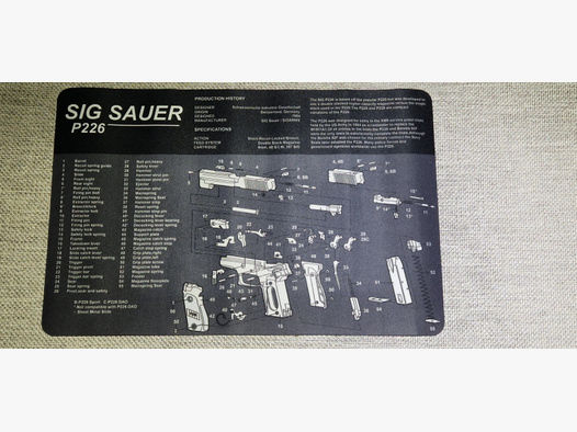 Sig Sauer P226 Waffen Reinigungsmatte 43 x 28 cm