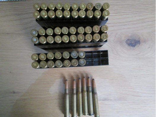 60 Patronen des Kaliber 30-06 S&B aber mit 11,7g TMRK Winchester