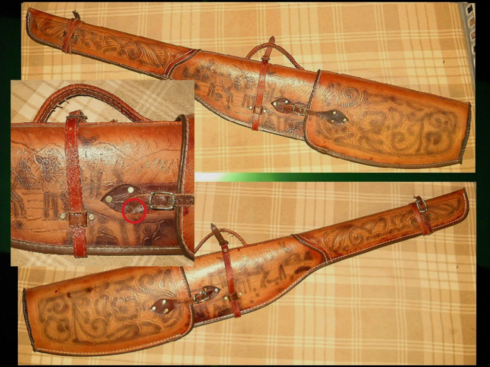 === Leder-Gewehrtasche/Futteral ideal für Western/Jagd/Vorderlader-Hobby Büchse Flinte Winchester ==