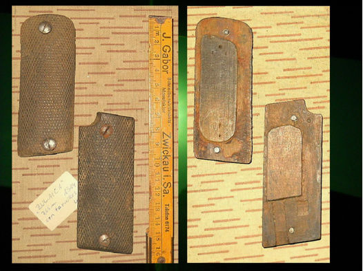 === Ersatzteile: Griffschalen-Paar für alte Pistole ZULAICA Mod. 1914 (7,65mm)  no P08 Borchard C96