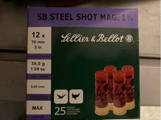 SB Steel Shot Magnum 12/76 39,0 g 3,05 mm 50 Schuß