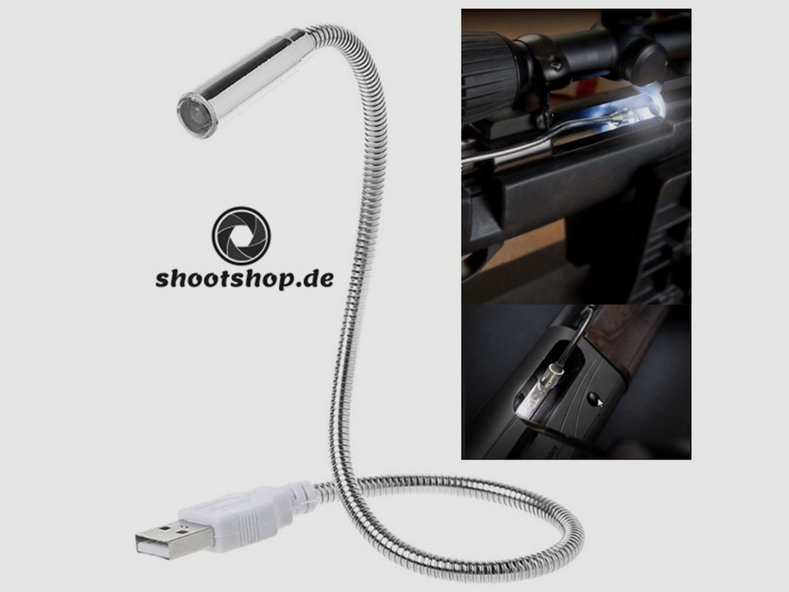 USB-Schwanenhalslampe - ideal zur Laufinspektion