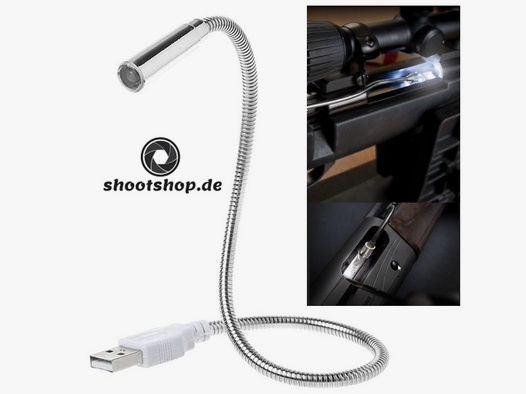 USB-Schwanenhalslampe - ideal zur Laufinspektion