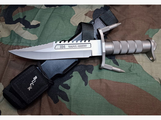 Buck Master 184 Survival Knife Navy Seal Top Zustand!