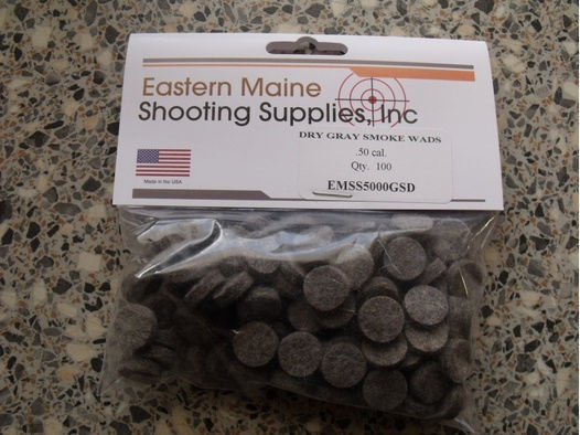 Verdämmpfropfen / Wool Wads cal. .50 von "Eastern Maine"