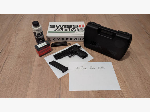 Cybergun Swiss Arms Navy Pistol XXL X-Five Vollmetall CO2 BlowBack 6mm BB schwarz