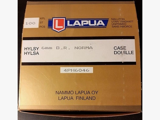 80 neue Lapua Hülsen 6mmBR Norma