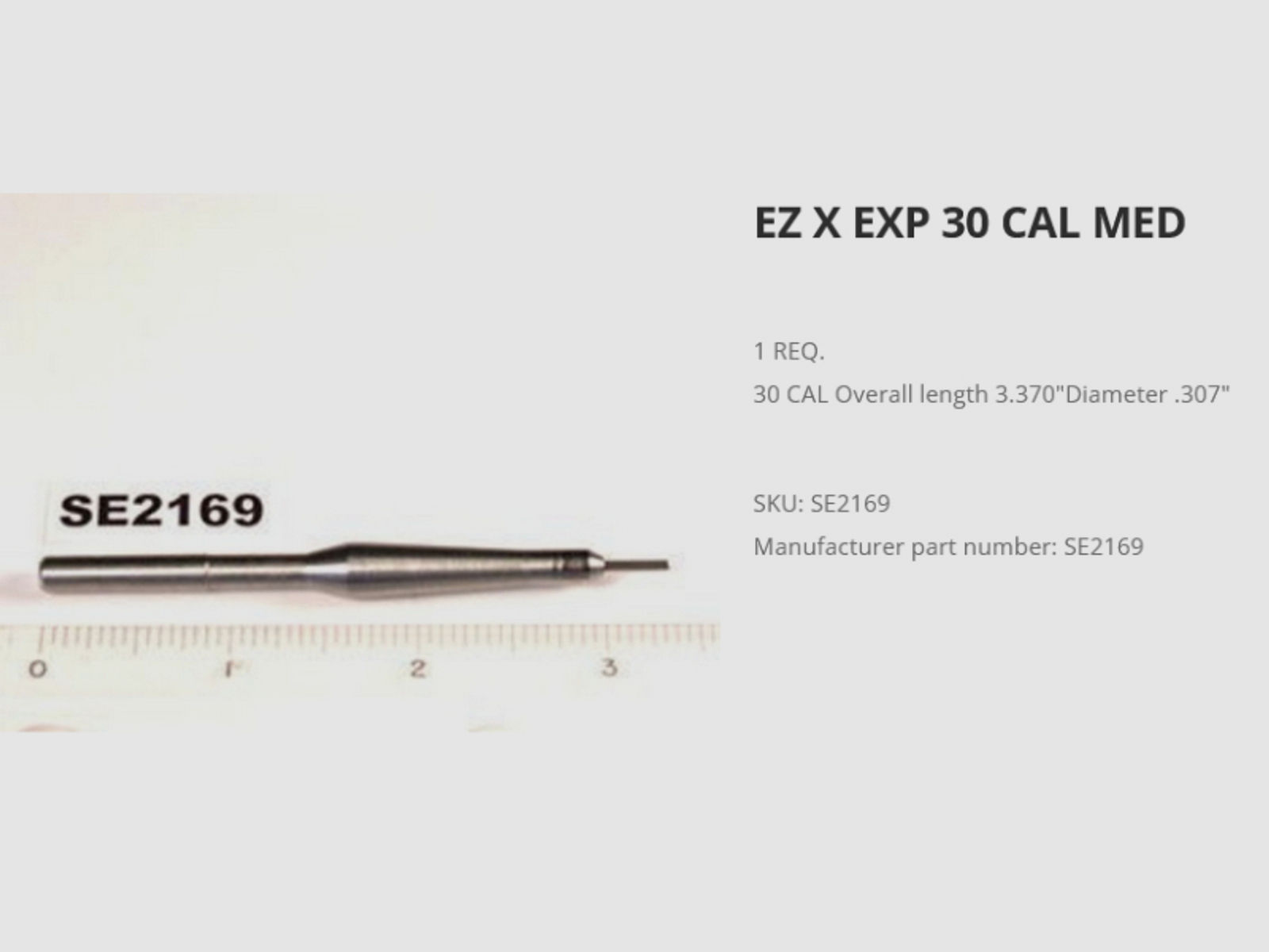 LEE SE2169 Spare Expander Decapper ROD .308 Win. .300 WSM 7,62x54R Ausstoßer Spindel für Kalibrierm