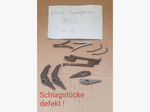 Konvolut Ersatzteile Flinte Französische Doppelflinte MAC Cal. 12