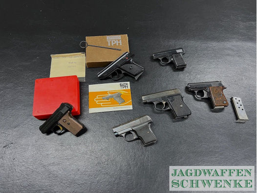 6x Taschenpistolen im Paket: "Walther , CZ, FN , Astra" in 6,35mm /.25 Auto !