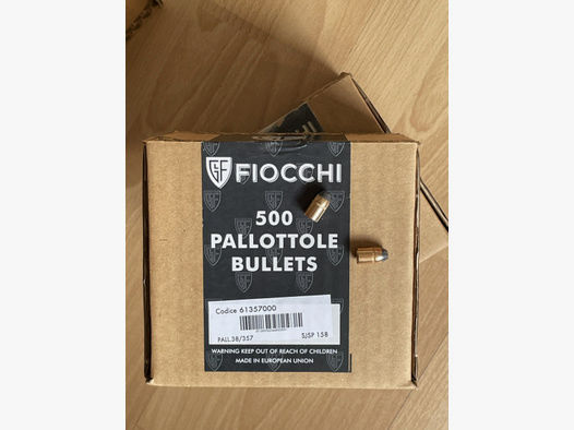 1000 Stück Fiocchi Geschosse .357 Mag., 158 gr., TM