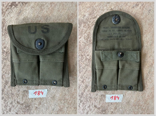 Original US-ARMY Doppel-Magazintasche für .30 M1 Carbine / Korea / Vietnam / No Garand