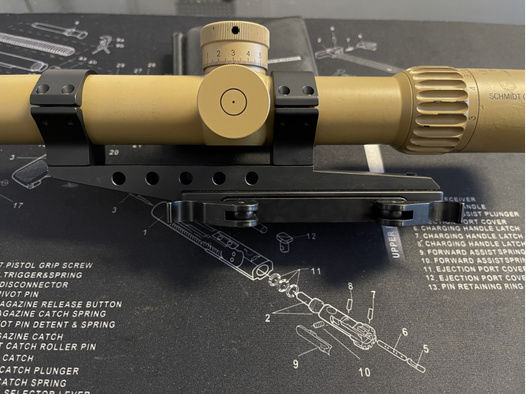 IEA Mil Optics LH/F Schnellspannmontage inkl Offset Spacer und 34mm Montageringen Picatinny Montage
