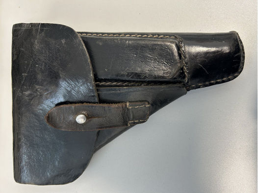 Rarität Originale Pistolentasche aus Kunstleder Pressstoff Leder-Ersatz-Stoff Ende WK2 guter Zustand