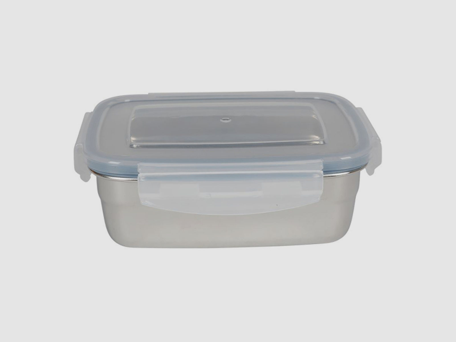 Brotbüchse / Köderdose mit Clipverschlussdeckel- 1800ml - 21,8 x 15,9 x 8,5cm - Edelstahl - Lunchbox