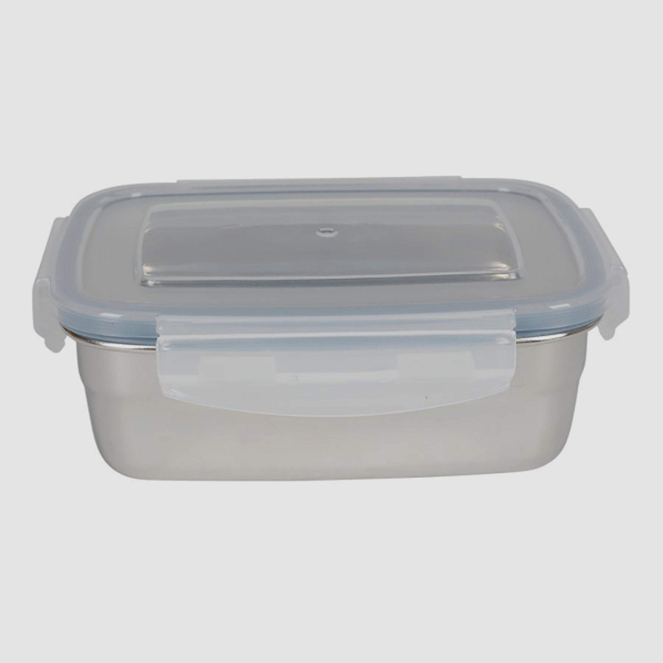 Brotbüchse / Köderdose mit Clipverschlussdeckel- 1800ml - 21,8 x 15,9 x 8,5cm - Edelstahl - Lunchbox