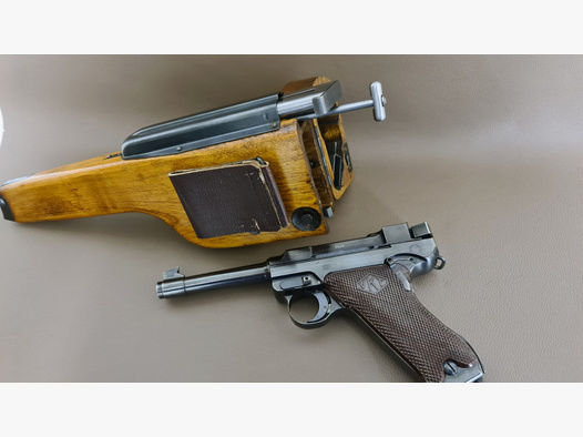 Pistole LATHI VKT L-35 1.Variante 1939/40 Kal. 9mm Luger mit ORIGINAL Anschlagschaft RARITÄT!!!!