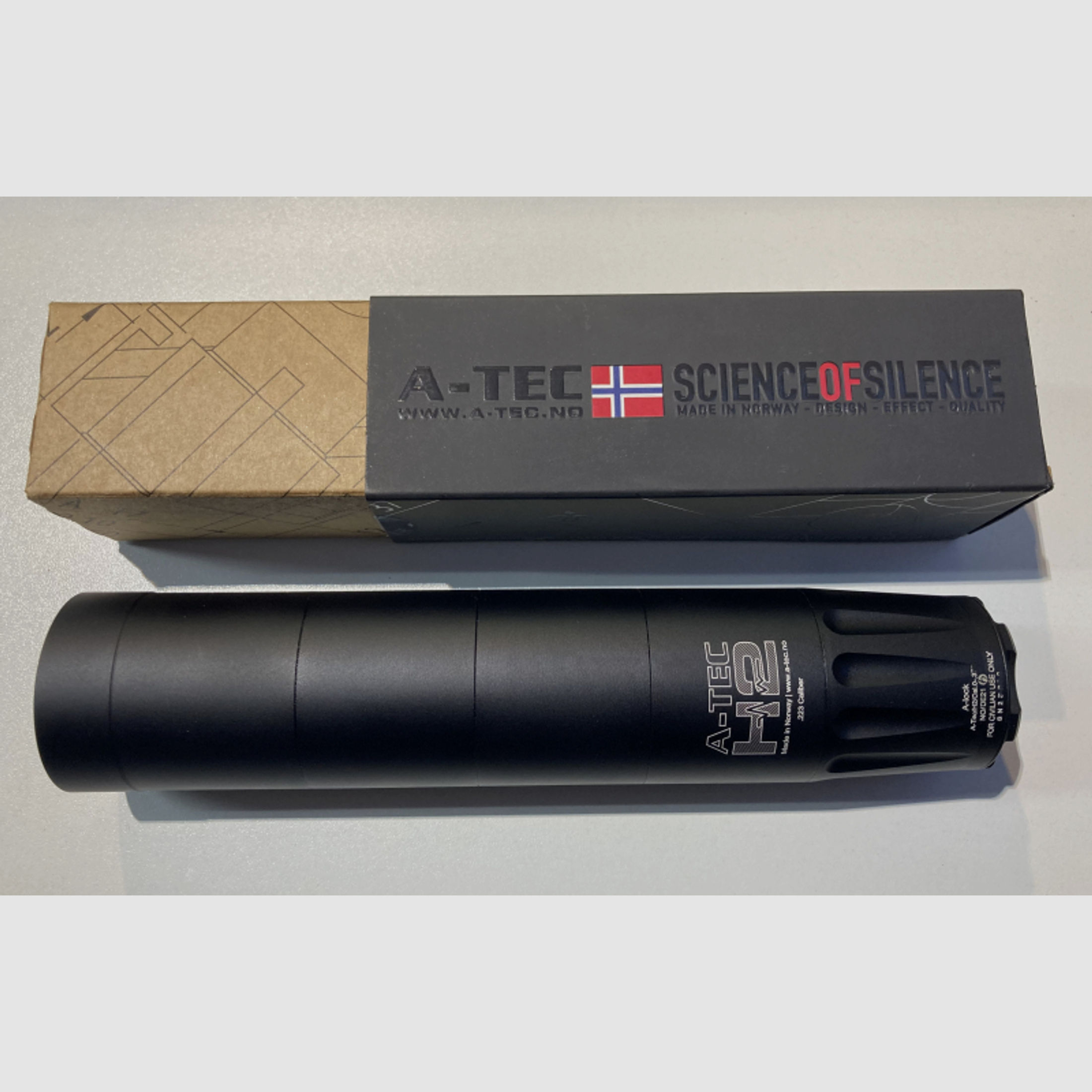 Schalldämpfer A-TEC Hertz 2 A-LOCK im Kaliber .458 (11,6mm) NEU mit A-Lock Adapter