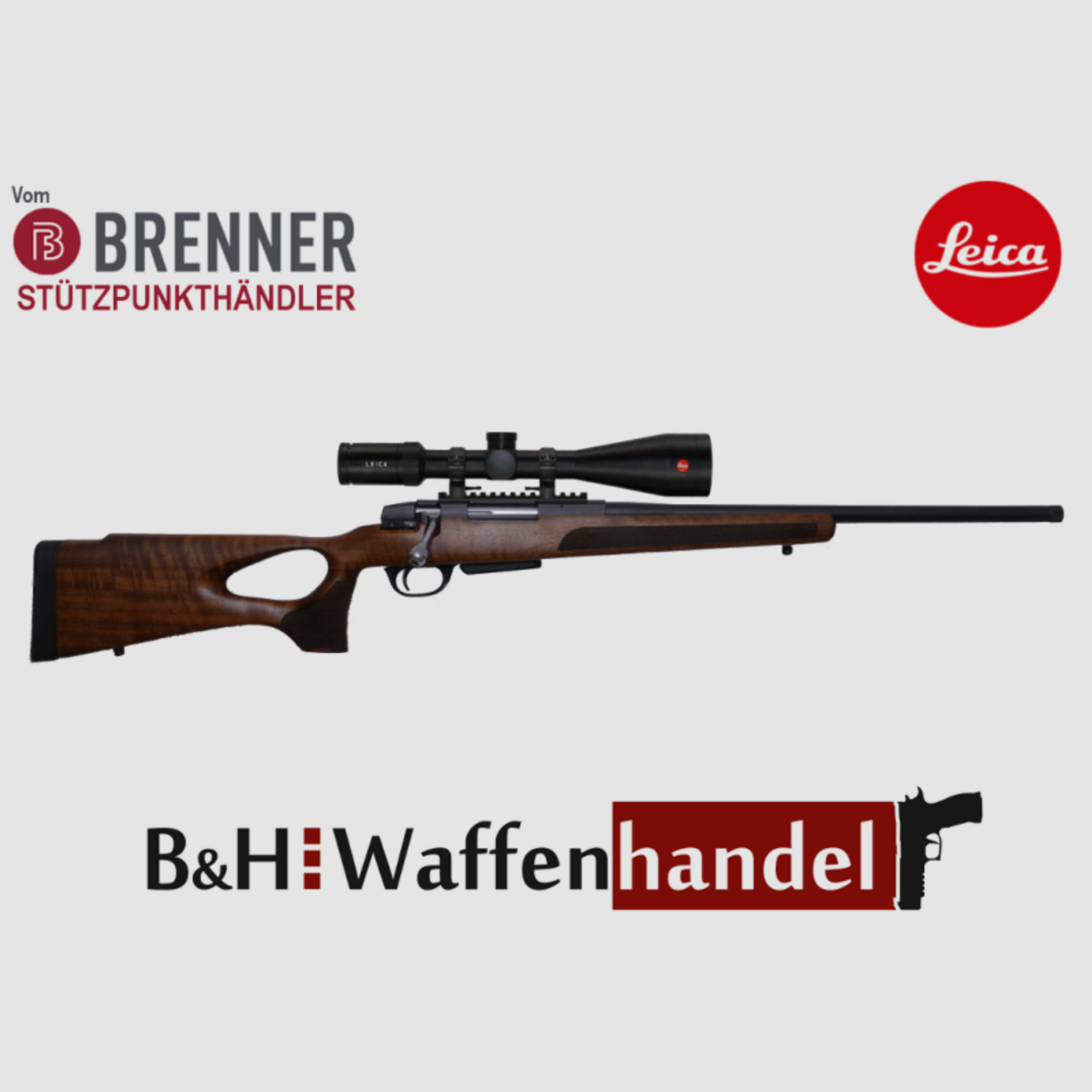 Neuwaffe: Brenner BR 20 Lochschaft Komplettpaket Leica 2.5-15x56 Jagd Büchse Finanzierung möglich